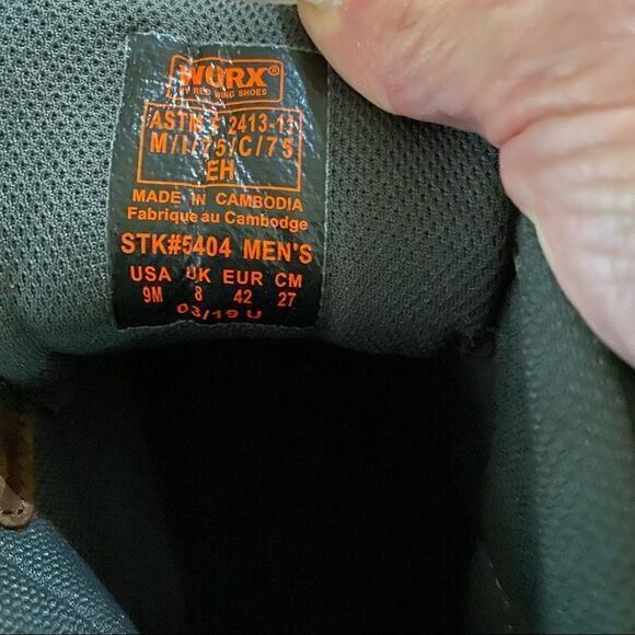 NEW WORX  By Red Wing style # 5404 Men’s 5” hiker brown leather boots 9 main image 9